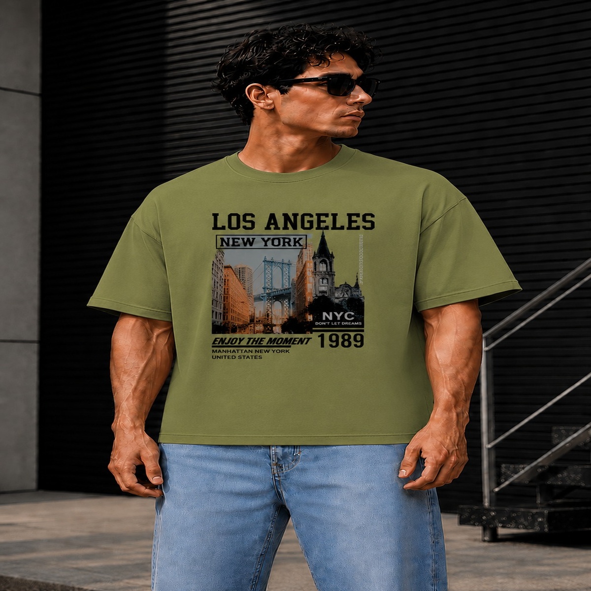 los angeles nyc oversized t shirt