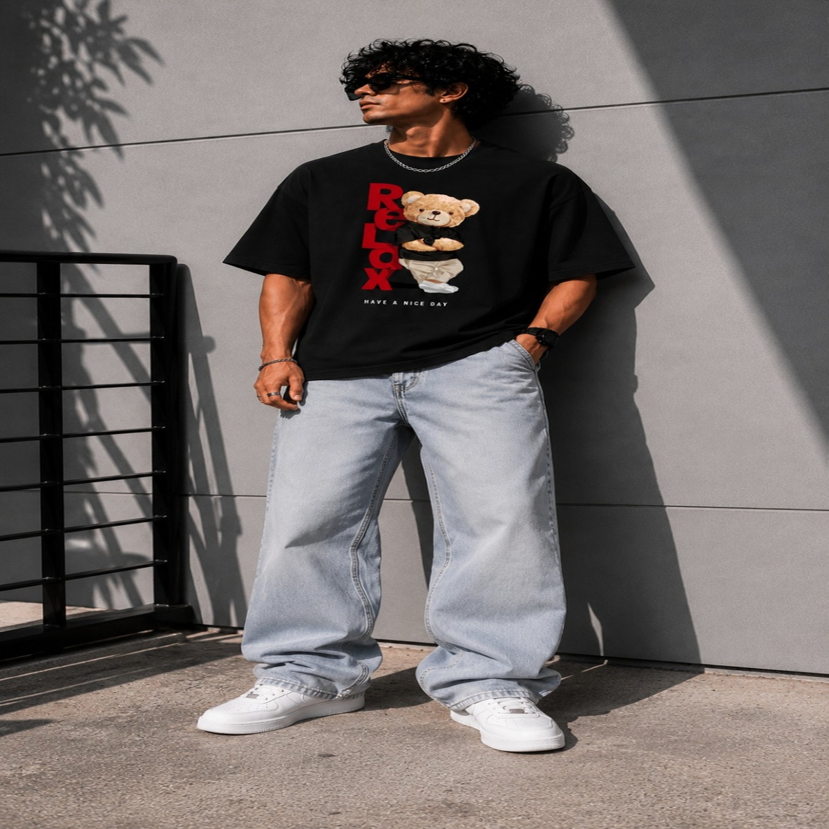 relax teddy oversized t shirt