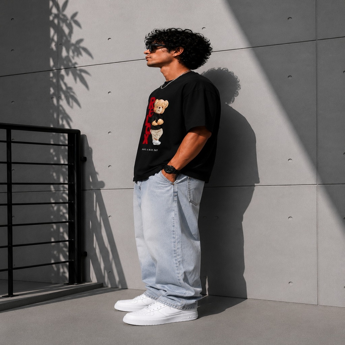 relax teddy oversized t shirt