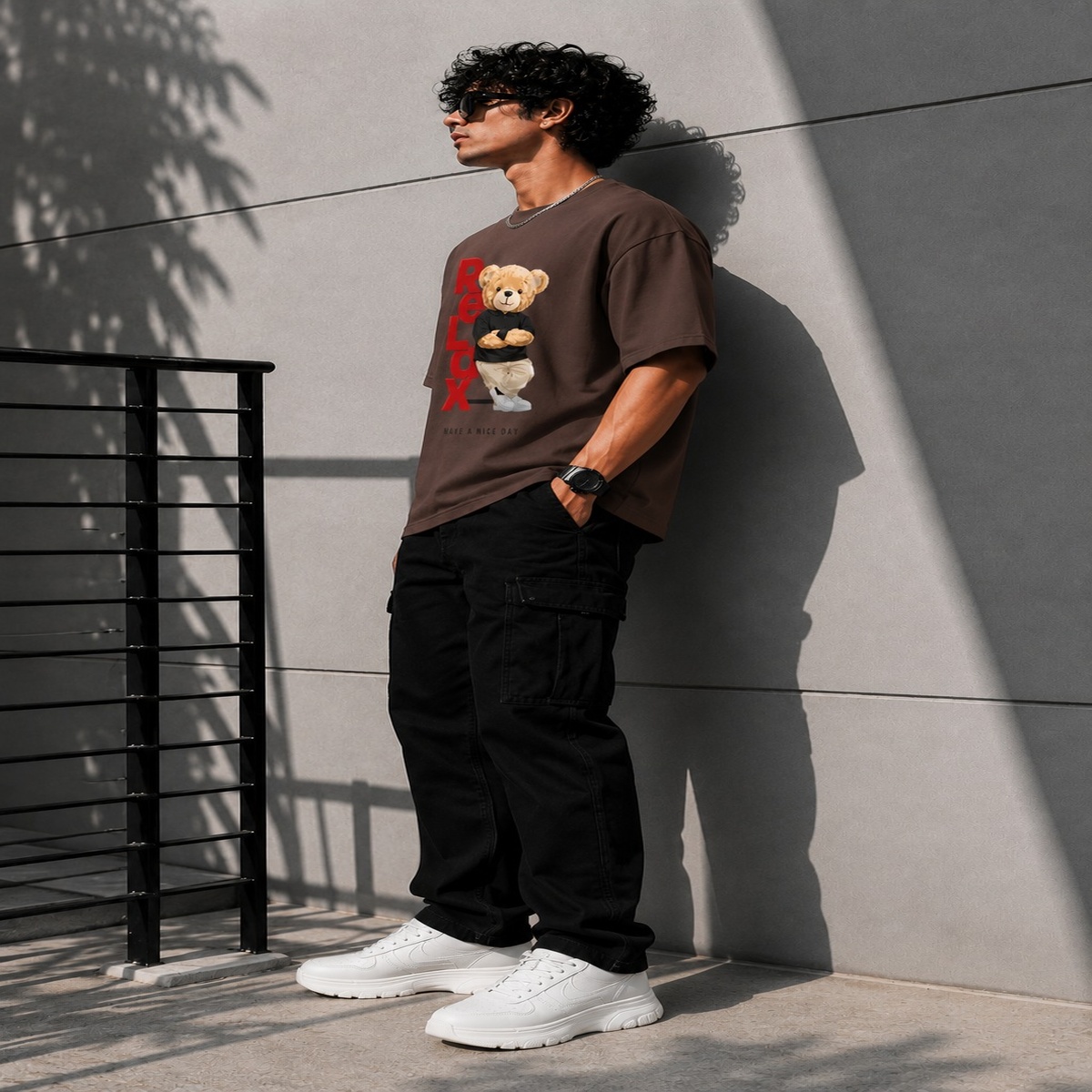 relax teddy oversized t shirt