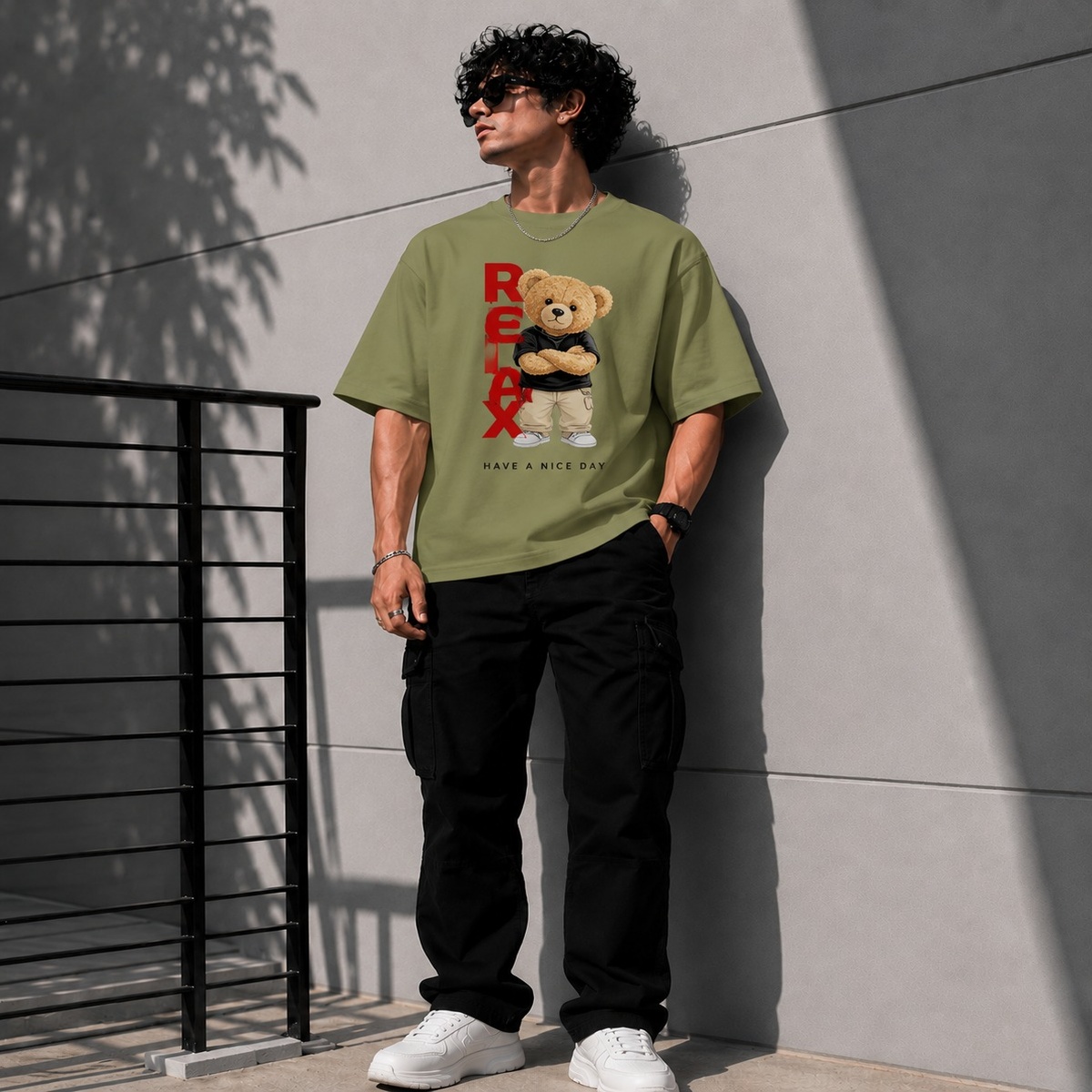 relax teddy oversized t shirt