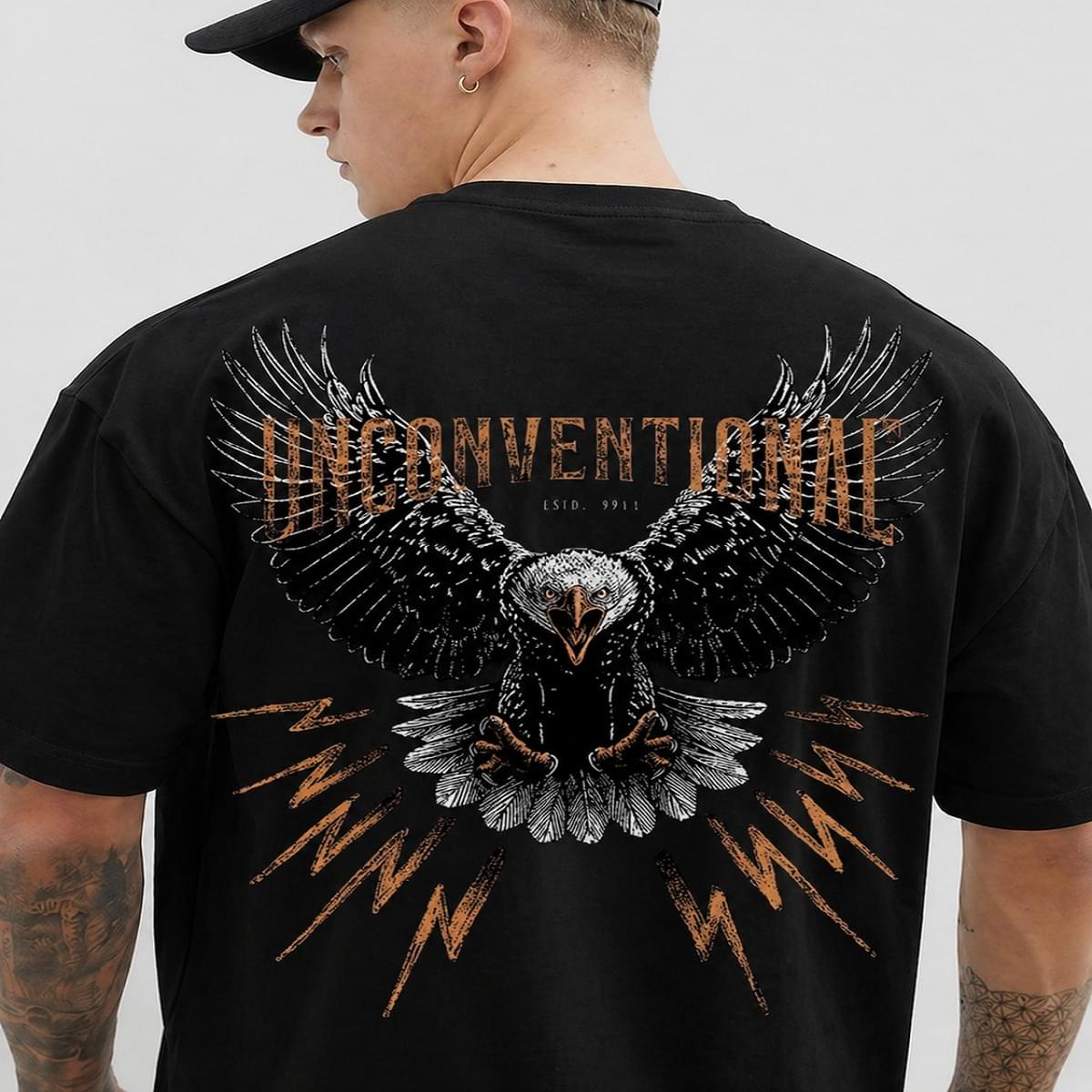 Home Unconventional Eagle Boxy Fit Mens T Shirts