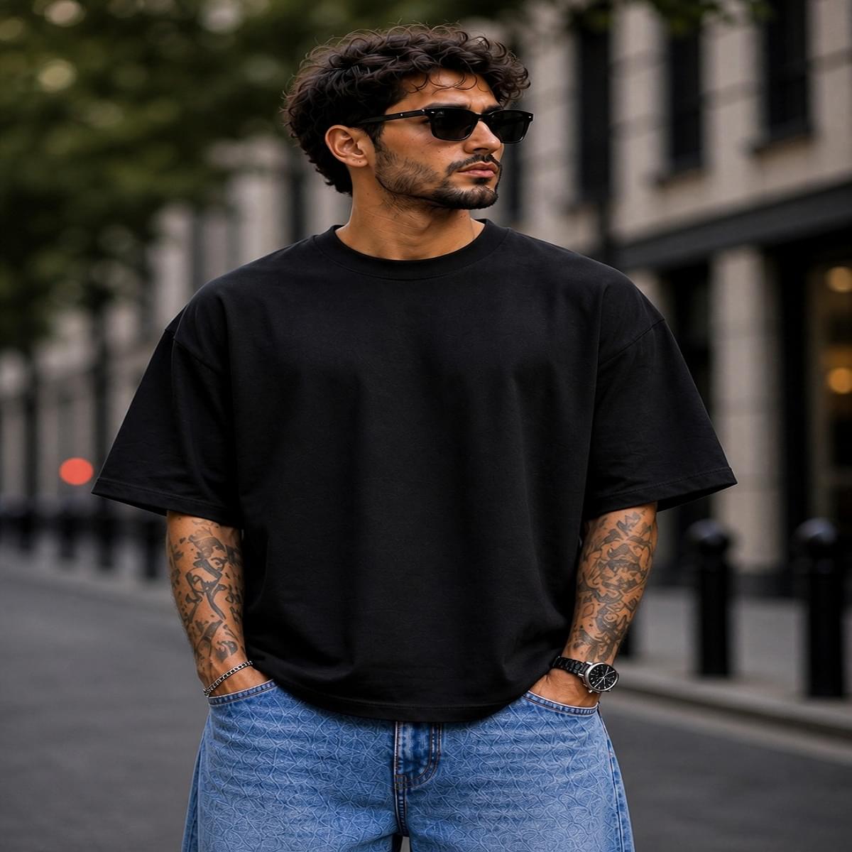Home Men’s Oversized Plain T Shirt