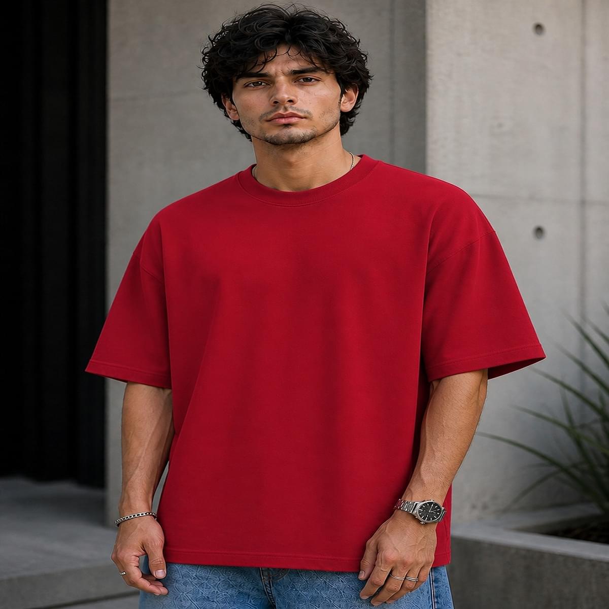 Home Plain Oversized Mens T shirts