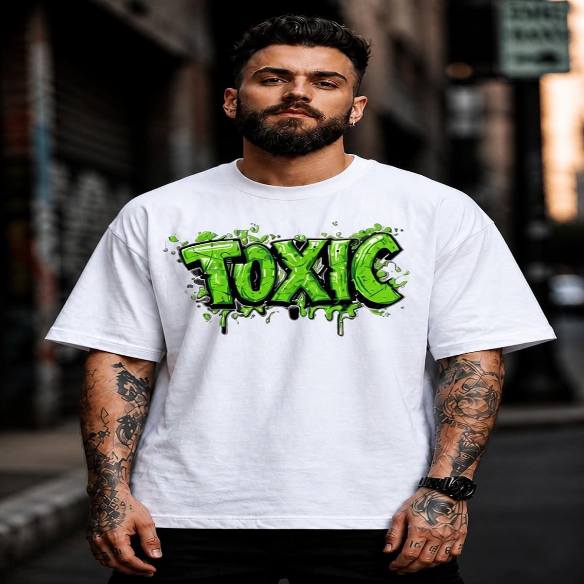 Home Toxic Drip Streetwear Boxy Fit T Shirt