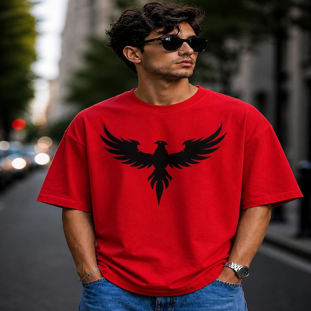 Home Dark Phoenix Oversized Streetwear Mens T Shirts