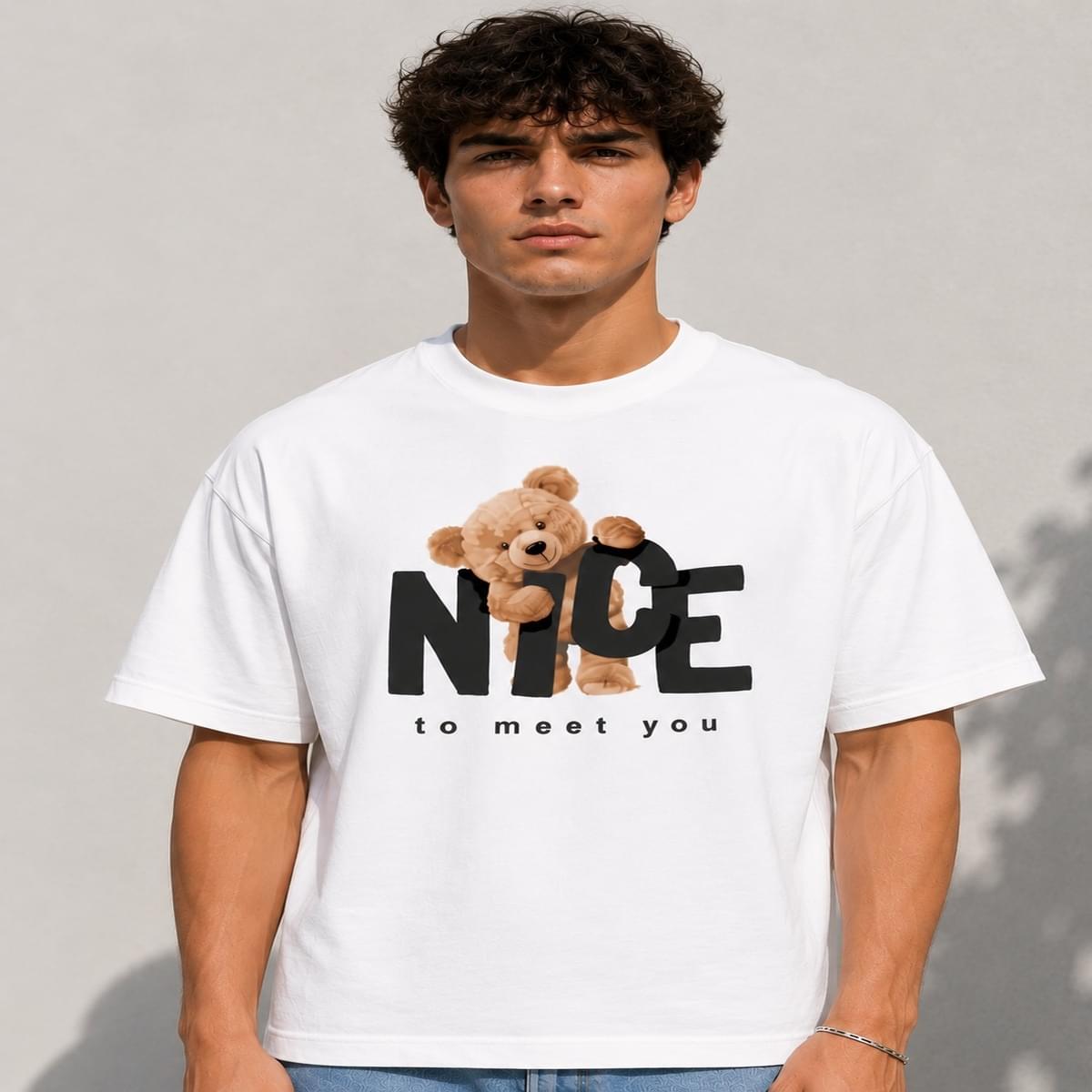Home Nice To Meet You Boxy Fit T Shirt